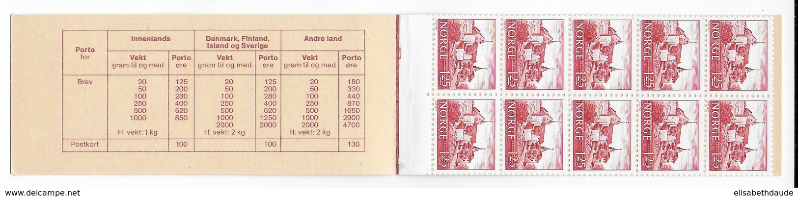NORVEGE - 1977 - CARNET USAGE COURANT  **/MNH - - Timbres De Distributeurs [ATM]