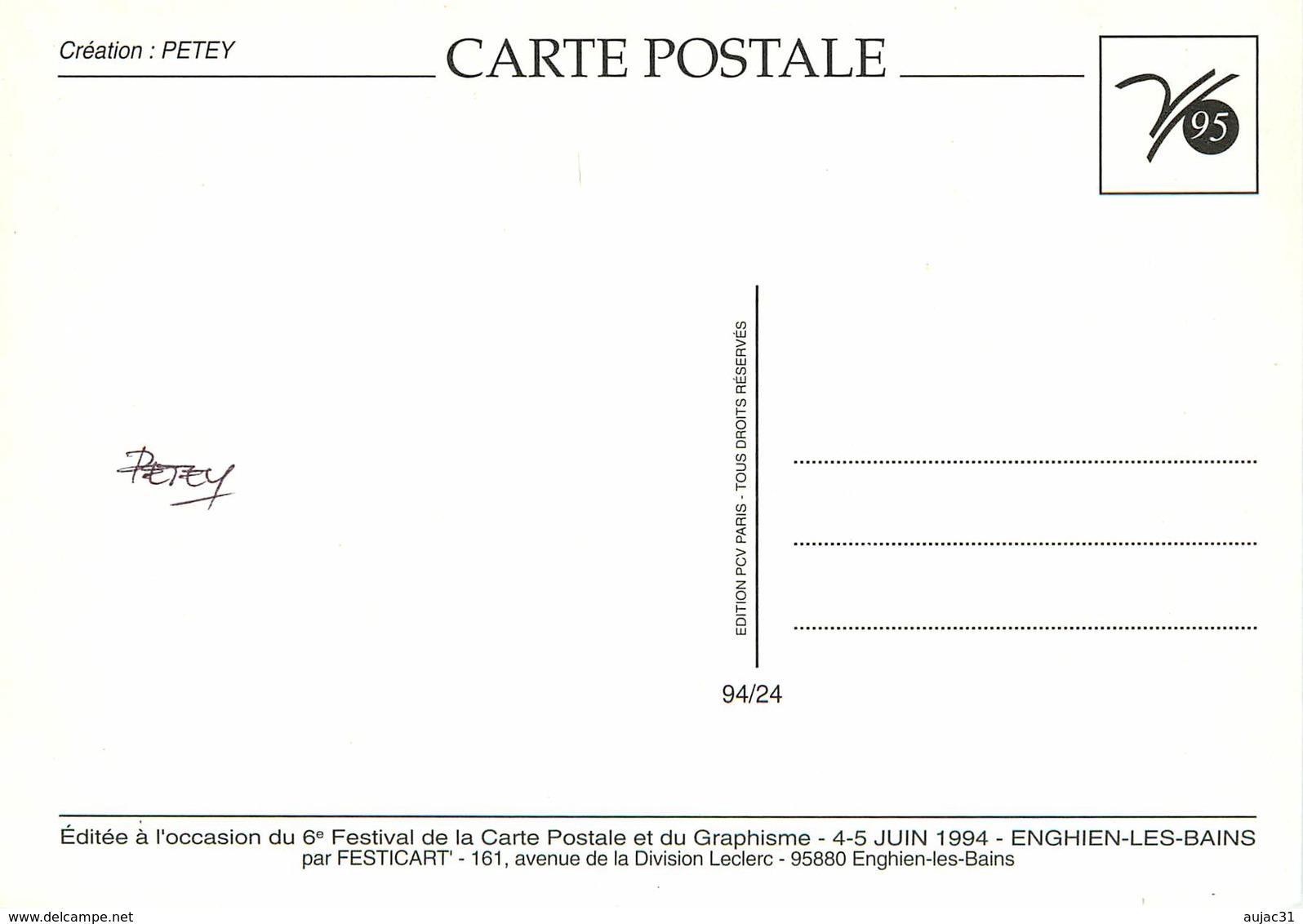 Illustrateurs - Illustrateur Petey - Enghien Les Bains - Hippisme - Chevaux - Concours Hippique - Autographe - Signature - Petey