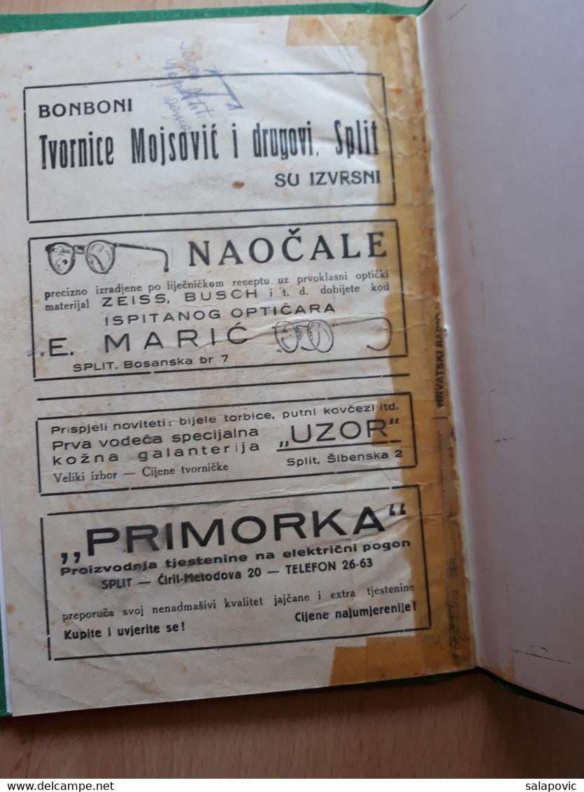 PROGRAM VESLACKIH UTAKMICA ZA PRVENSTVO JADRANA 1940 SPLIT, JADRANSKA REGATA   Rrrare