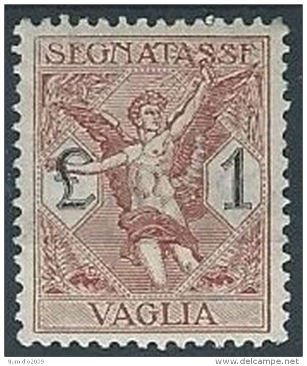 1924 REGNO SEGNATASSE PER VAGLIA 1 LIRA LUSSO MH * - RR13726 - Mandatsgebühr