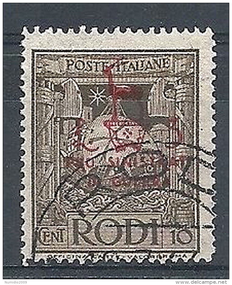 1944 EGEO OCCUPAZIONE TEDESCA USATO SINISTRATI 10 C - RR7823-3 - Aegean (German Occ.)