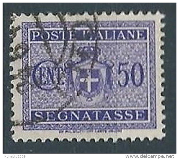 1945 LUOGOTENENZA USATO SEGNATASSE RUOTA 50 CENT - RR13123-2 - Strafport