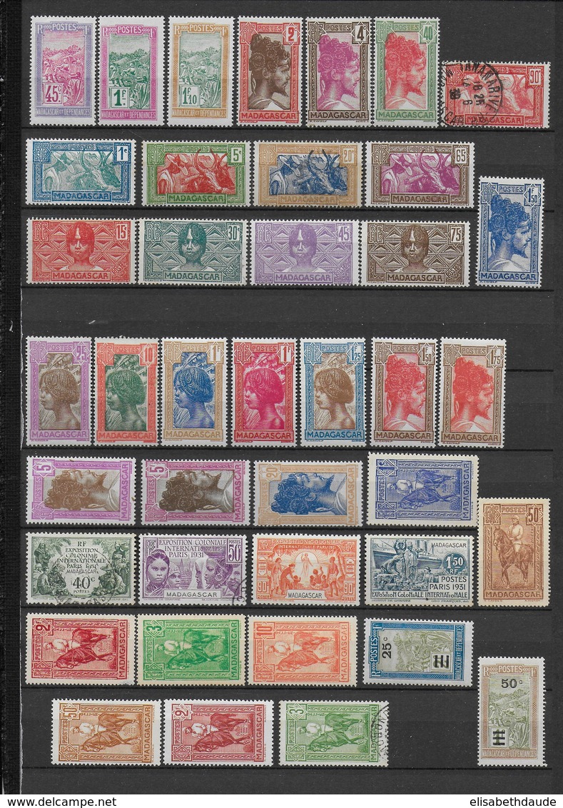 MADAGASCAR - COLLECTION TRES FOURNIE */Ob SUR 9 PAGES CLASSEUR - COTE YVERT > 2000 EURO - - Nuovi