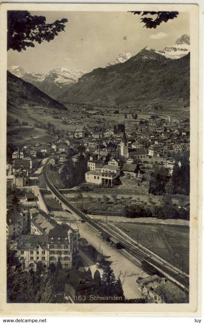 SCHWANDEN  PANORAMA  1933 - Schwanden