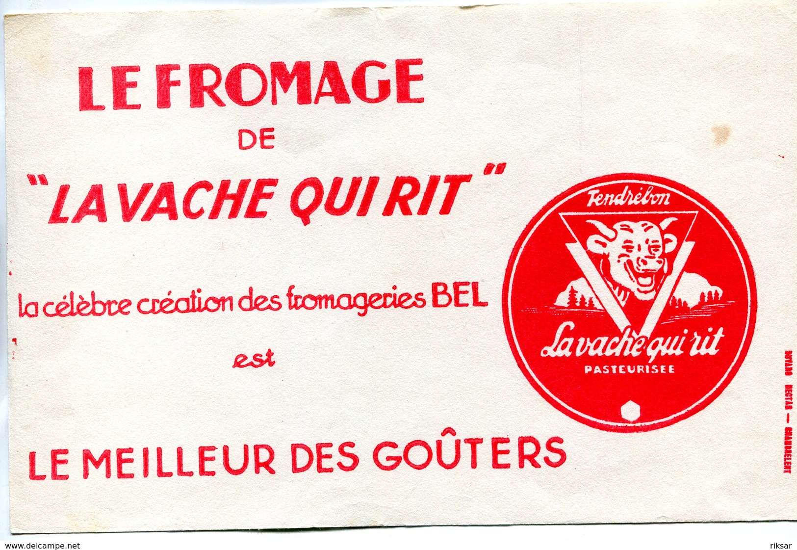 BUVARD(FROMAGE LA VACHE QUI RIT BEL) - F