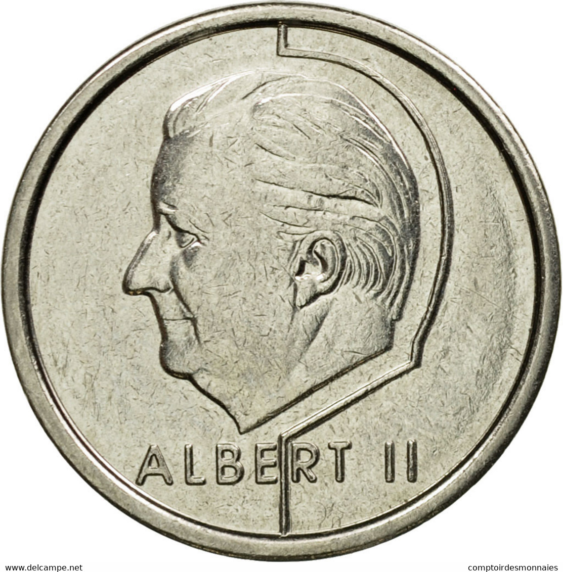 Monnaie, Belgique, Albert II, Franc, 1997, Bruxelles, TTB+, Nickel Plated Iron - 1 Franc