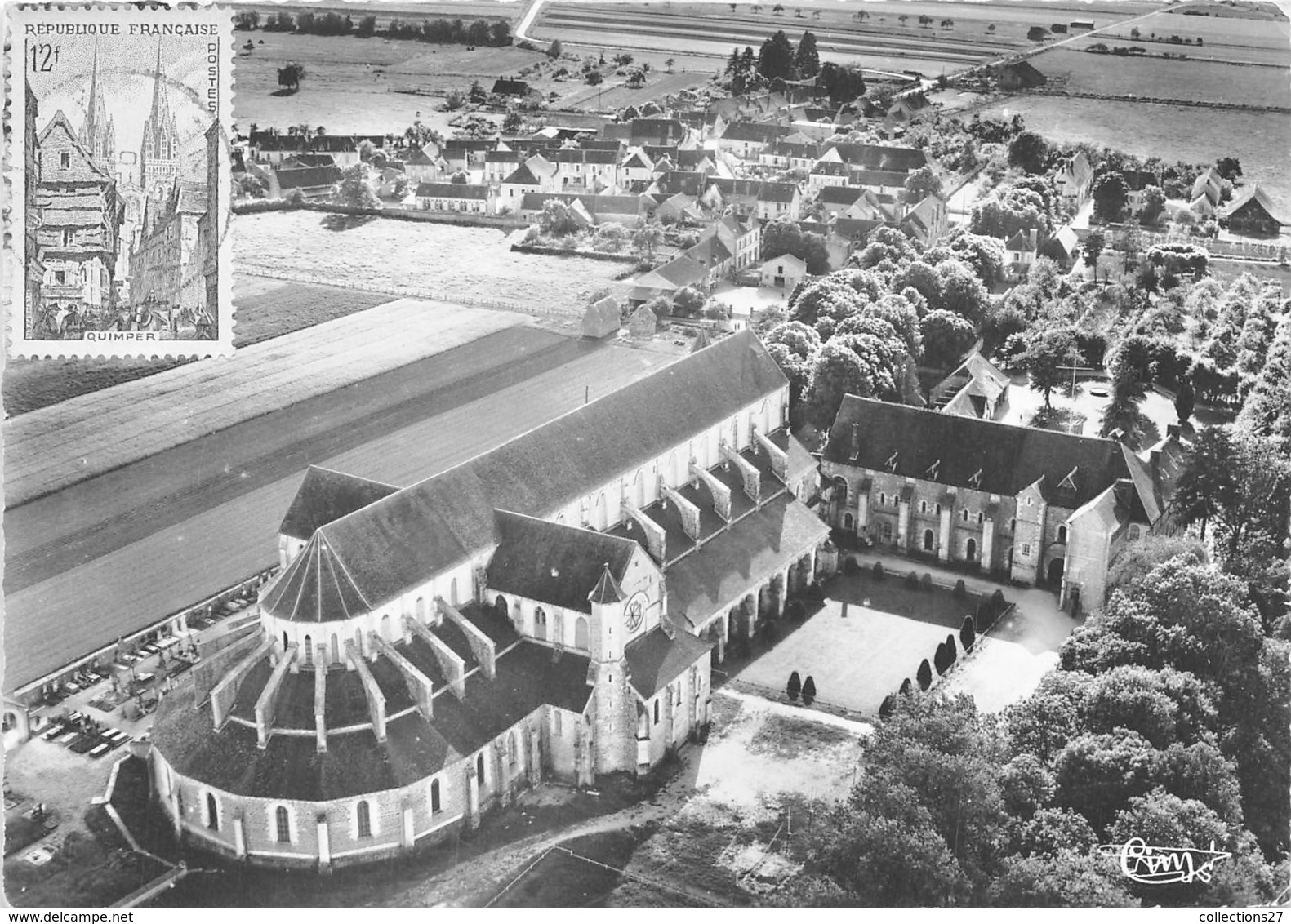 89-PONTIGNY- VUE AERIENNE DE L'ABBAYE XIIeS - Pontigny