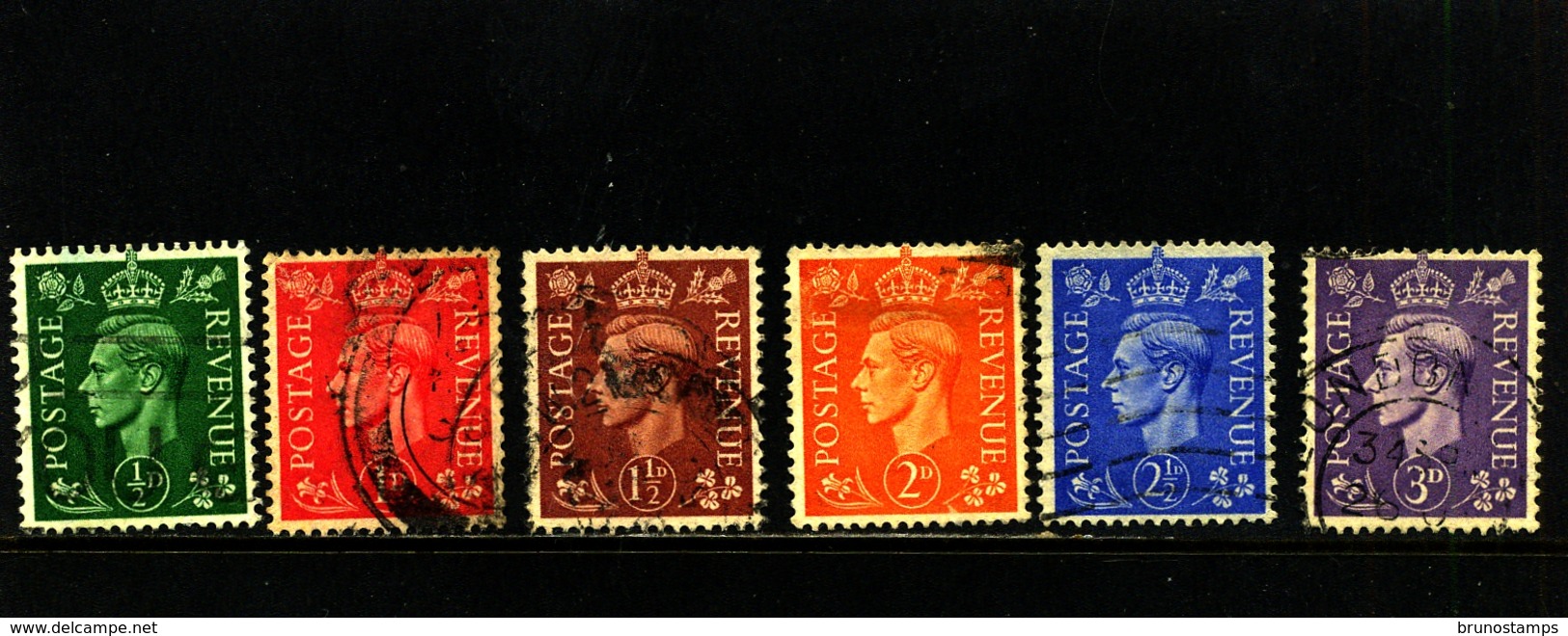 GREAT BRITAIN - 1941-42  KGVI  LIGHT COLOURS  SET  FINE USED - Oblitérés