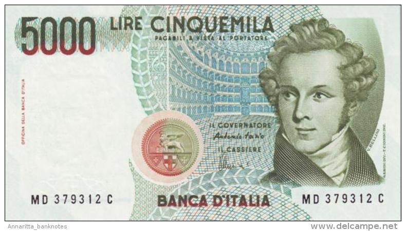 ITALY 5000 LIRE 1996 P-111c UNC SIGN. FAZIO & AMICI [IT461c] - 5000 Lire