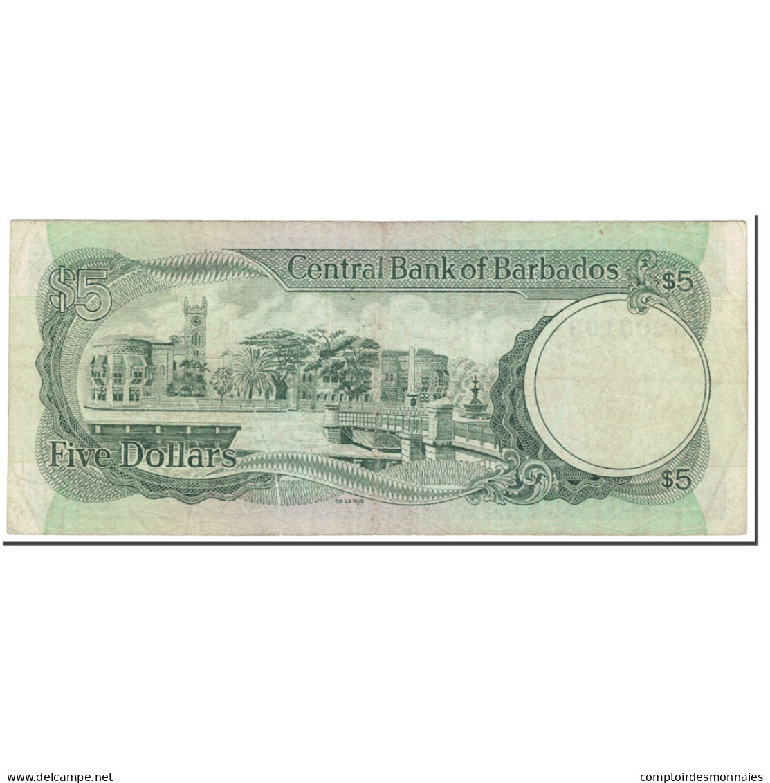 Billet, Barbados, 5 Dollars, 1975, Undated (1975), KM:32a, TTB - Barbados (Barbuda)