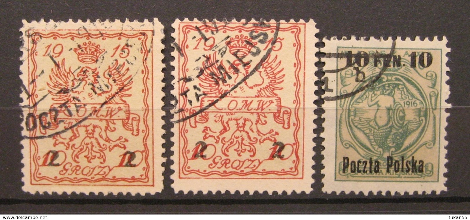 Polen Lokale Postgebiete 1915 - 1923 Mi.Nr.7a,3 Gestempelt     (B378) - Used Stamps