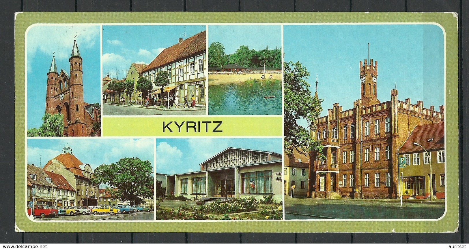 Deutschland Ansichtskarte Kyritz (gesendet 1990, Mit Briefmarke) - Wusterhausen