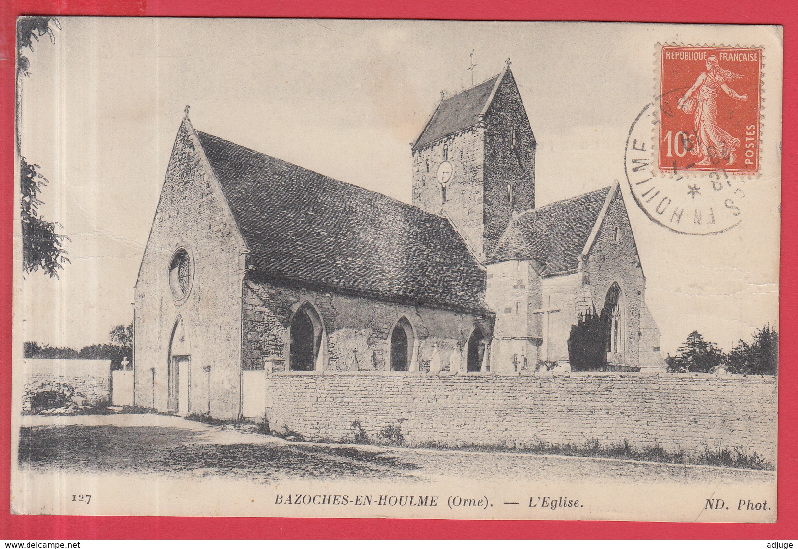 CPA-61- BAZOCHES-EN-HOULME - L'Eglise ***2 SCANS * - Bazoches Sur Hoene