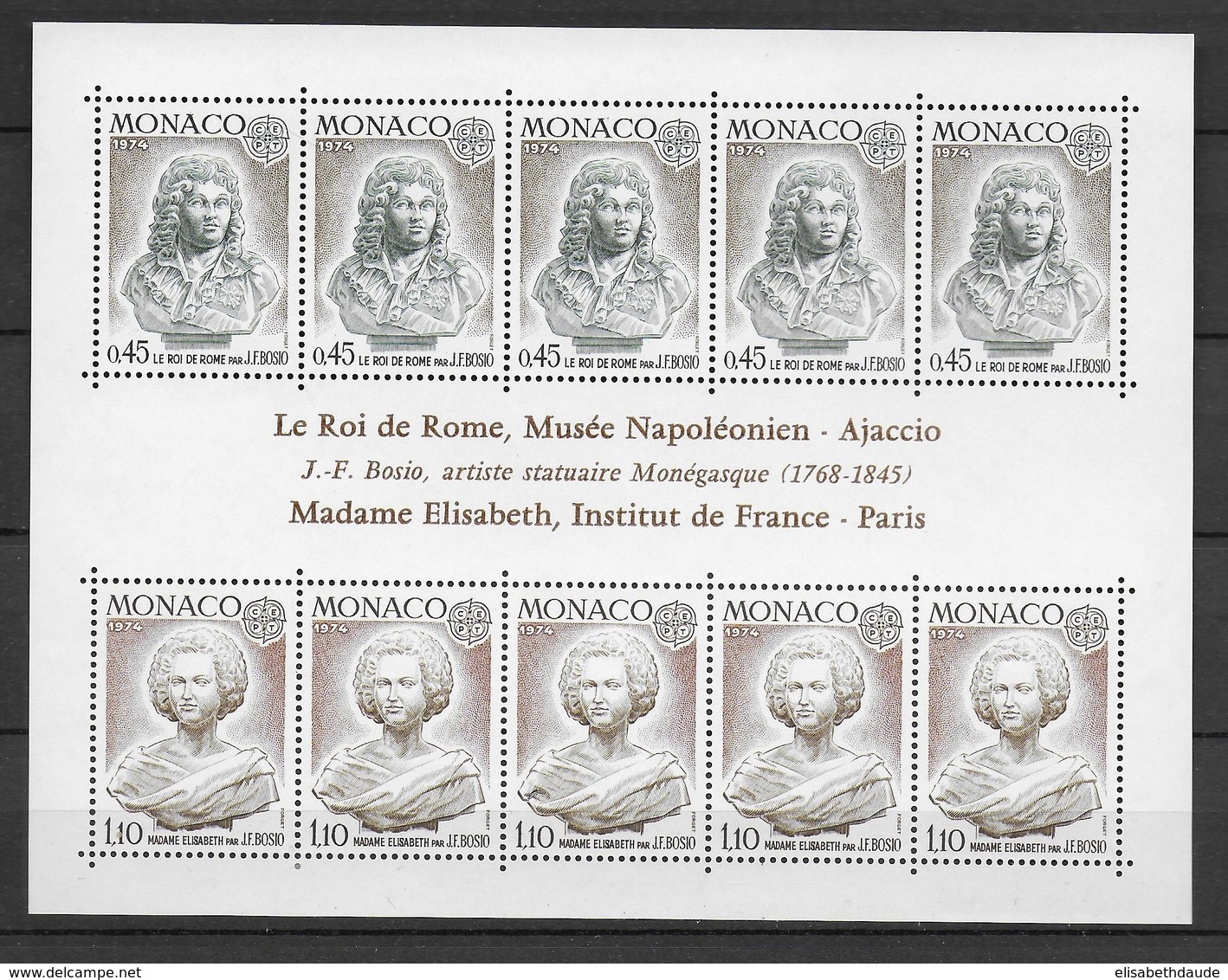 1974 - EUROPA - ANNEE COMPLETE ** - COTE YVERT = 207 EURO - SCULPTURES - 49 TIMBRES + 1 BLOC - 2 SCANS - Full Years