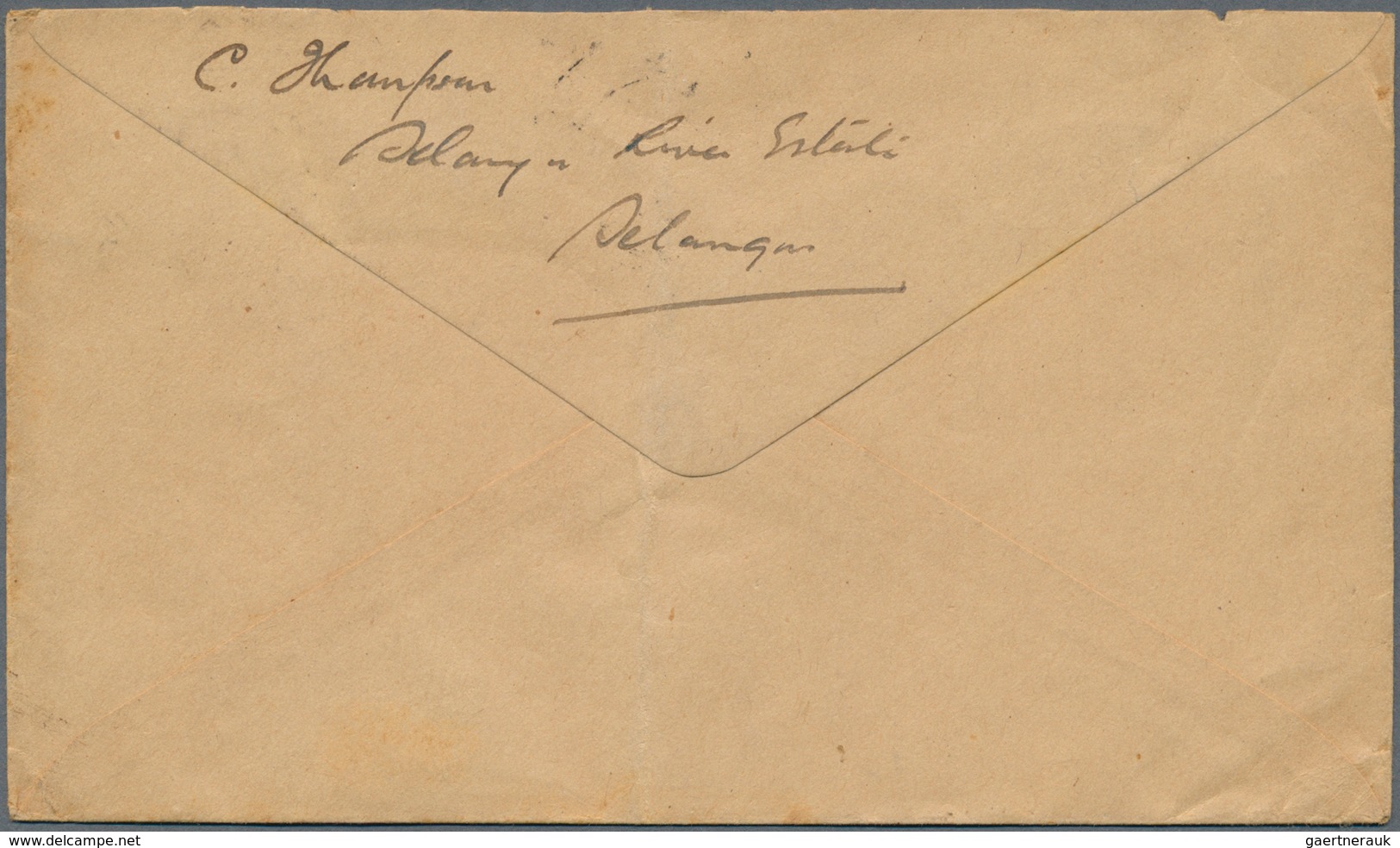 Malaiische Staaten - Selangor: 1940 (5.4.), Airmail Cover Bearing Mosque 50c. Black On Emerald And 5 - Selangor