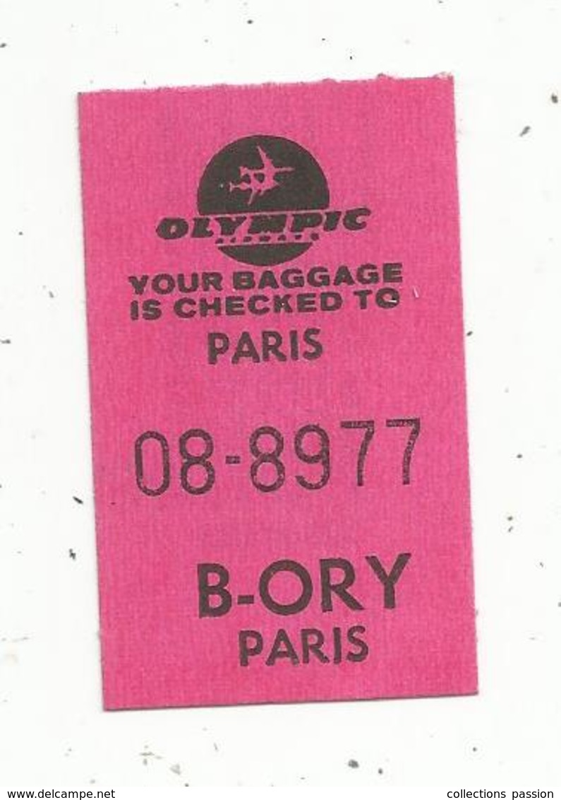 B-ORY , Orly Paris , OLYMPIC AIRWAYS , Baggage - Europa
