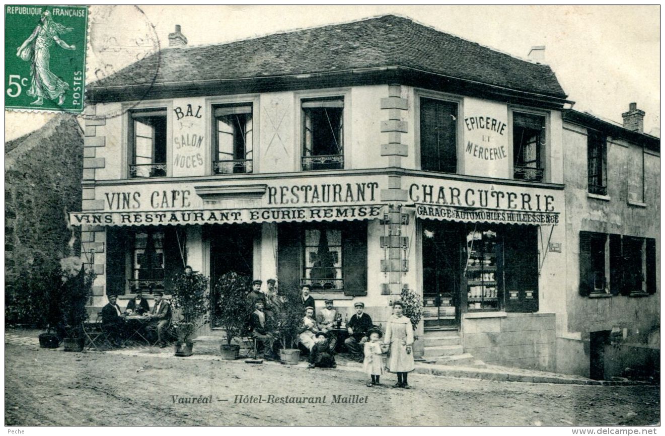 N°1631 A -cpa Vauréal -hôtel Restaurant Muillet- - Vauréal