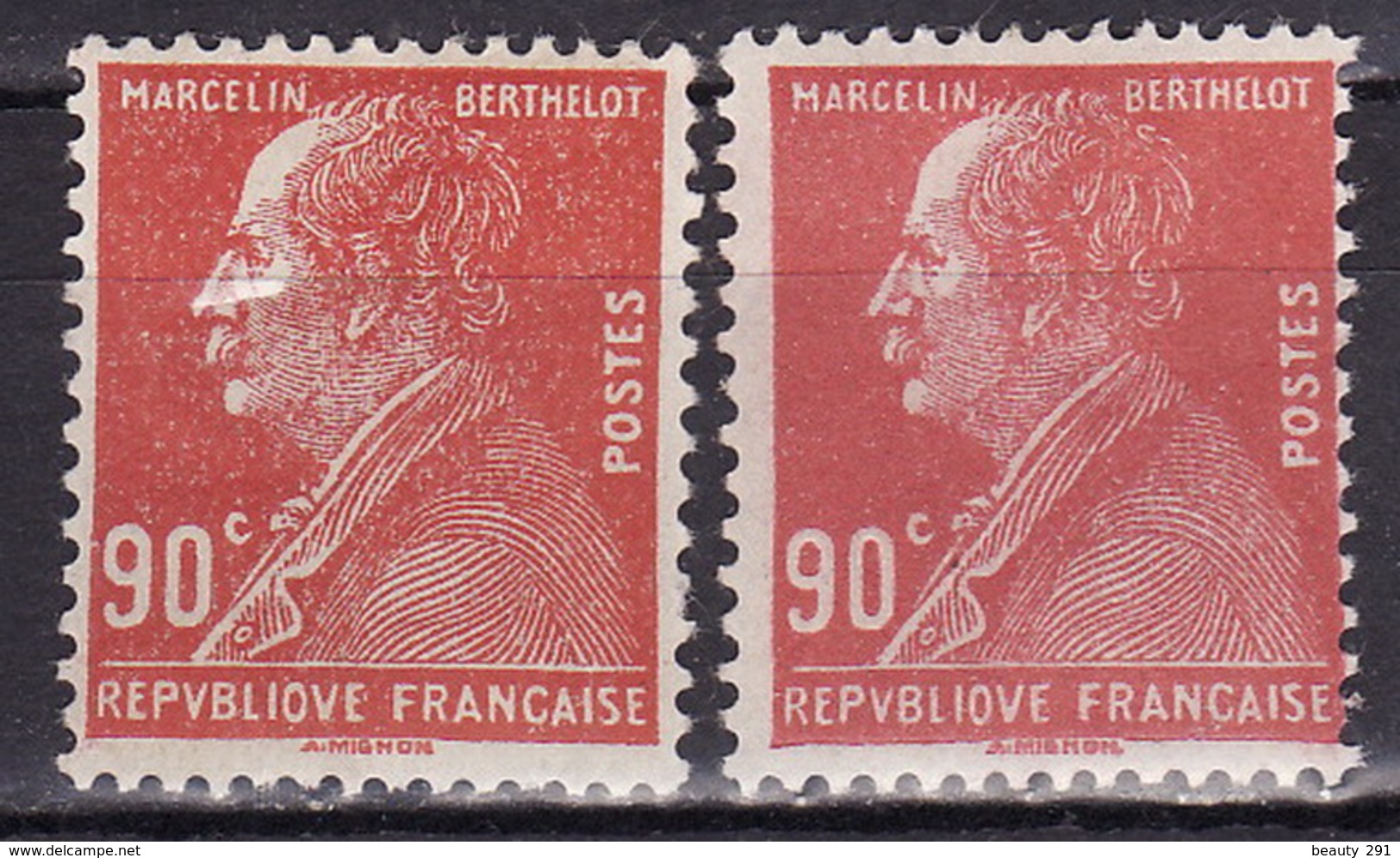 FRANCE YT 243 " Marcelin Berthelot " 1927 , TWO COLORS  MH* VF - Used Stamps