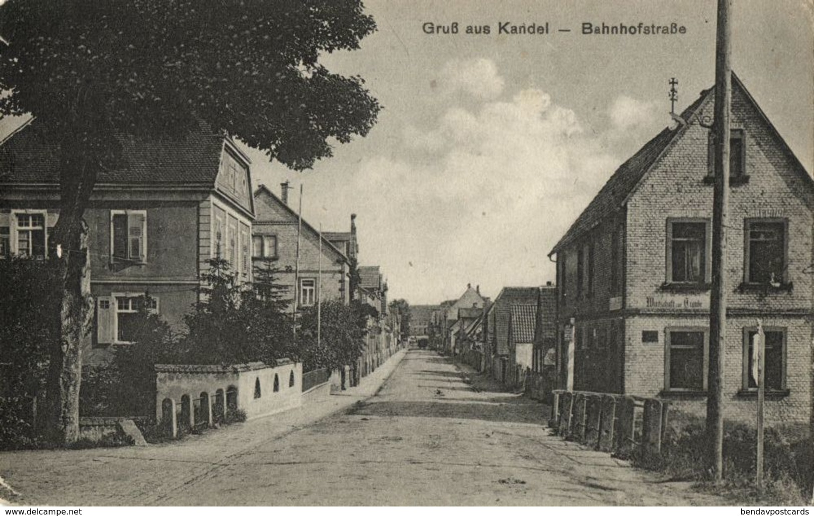 KANDEL, Bahnhofstrasse, Wirtshaft (1919) AK - Kandel