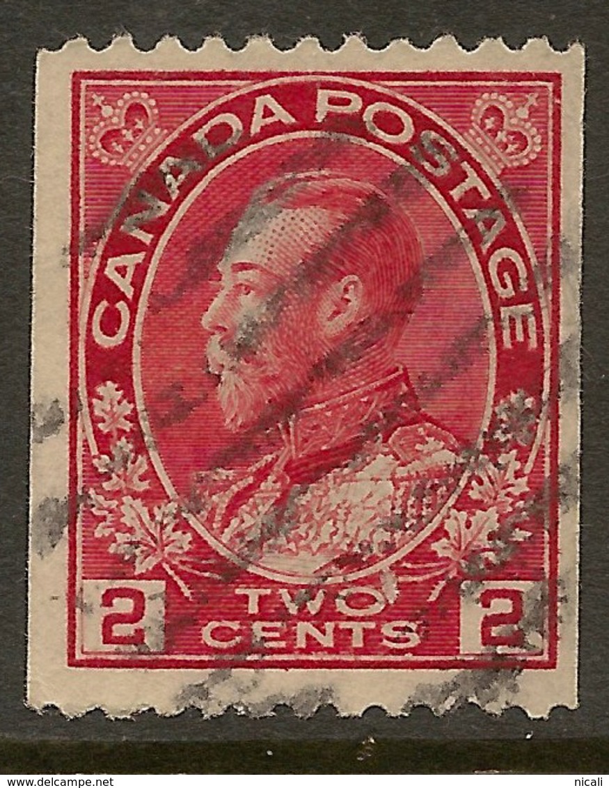 CANADA 1912 2c Coil P12xImperf SG 218 U #ET31 - Coil Stamps