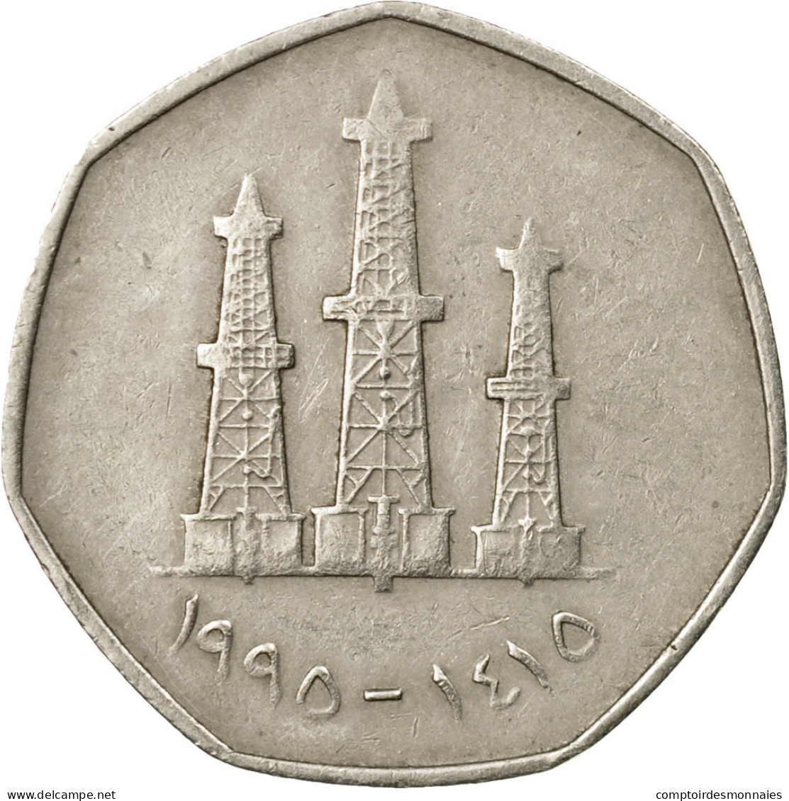 Monnaie, United Arab Emirates, 50 Fils, 1995/AH1415, British Royal Mint, TTB - Ver. Arab. Emirate