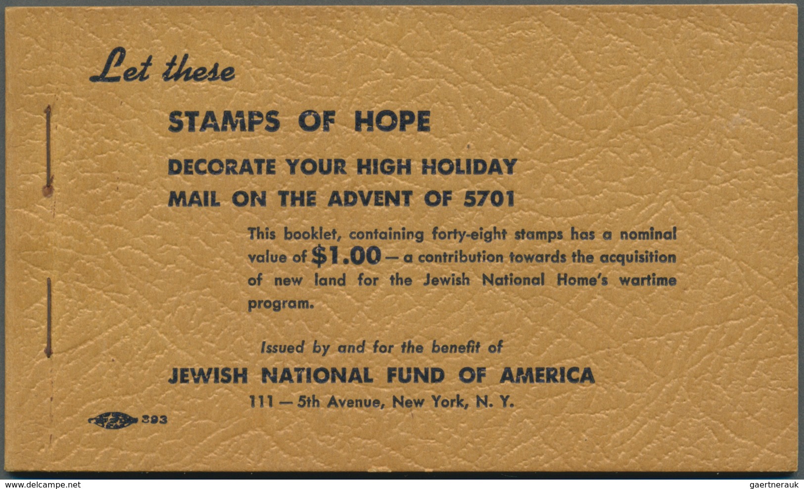 Israel: 1950s, JEWISH NATIONAL FUND OF AMERICA, Lot Of Vignettes Incl. Six Complete Booklets. - Briefe U. Dokumente