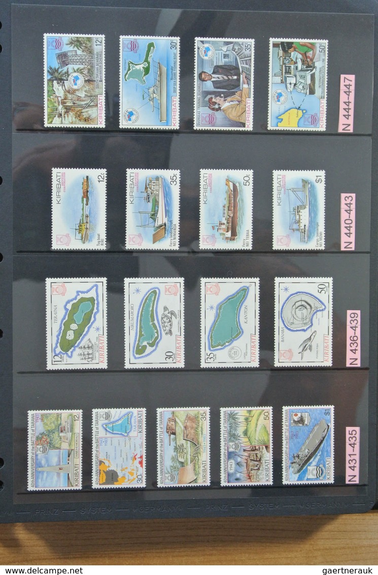 Kiribati (Gilbert-Inseln): 1979-2008. Apparently complete, MNH collection Kiribati 1979-2008 in 2 al