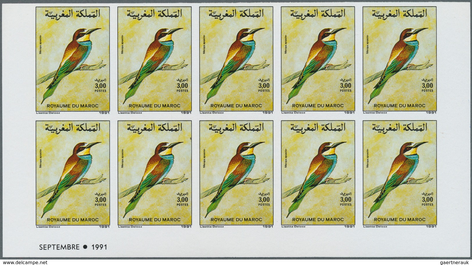 Marokko: 1978/1991, U/m Accumulation Of Apprx. 340 IMPERFORATE Stamps, All Of Them Within Units Incl - Lettres & Documents