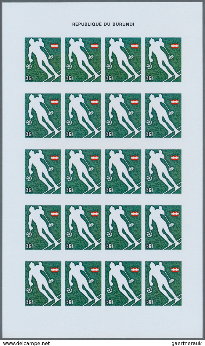 Thematik: Olympische Spiele / Olympic Games: 1974, Burundi. Progressive Proofs Set Of Sheets For The - Autres & Non Classés