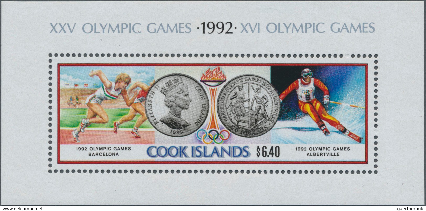 Thematik: Olympische Spiele / Olympic Games: 1991, COOK ISLANDS: Olympic Games 1992 In Albertville A - Autres & Non Classés