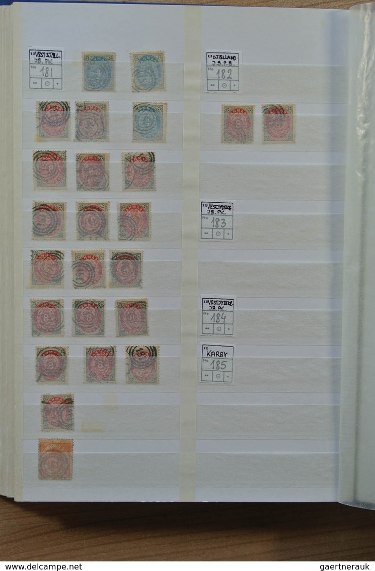 Dänemark: 1875: ca. 1875. Collection of ca. 1000 numeral cancels of Denmark, mostly on the numeral s