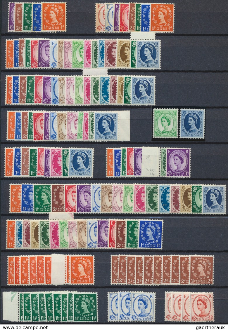 Großbritannien: 1952/1977, Mainly U/m Assortment On Stocksheets, Comprising Especially A Nice Sectio - Autres & Non Classés