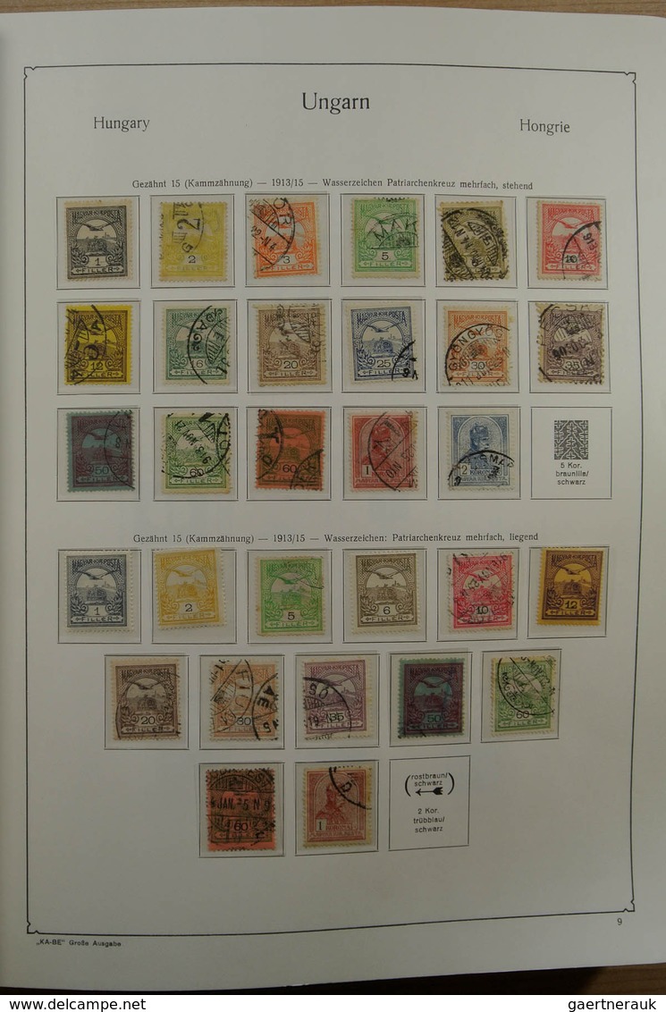 Ungarn: 1871-1983. Very well filled, MNH, mint hinged and used collection Hungary 1841-1983 in 3 Kab