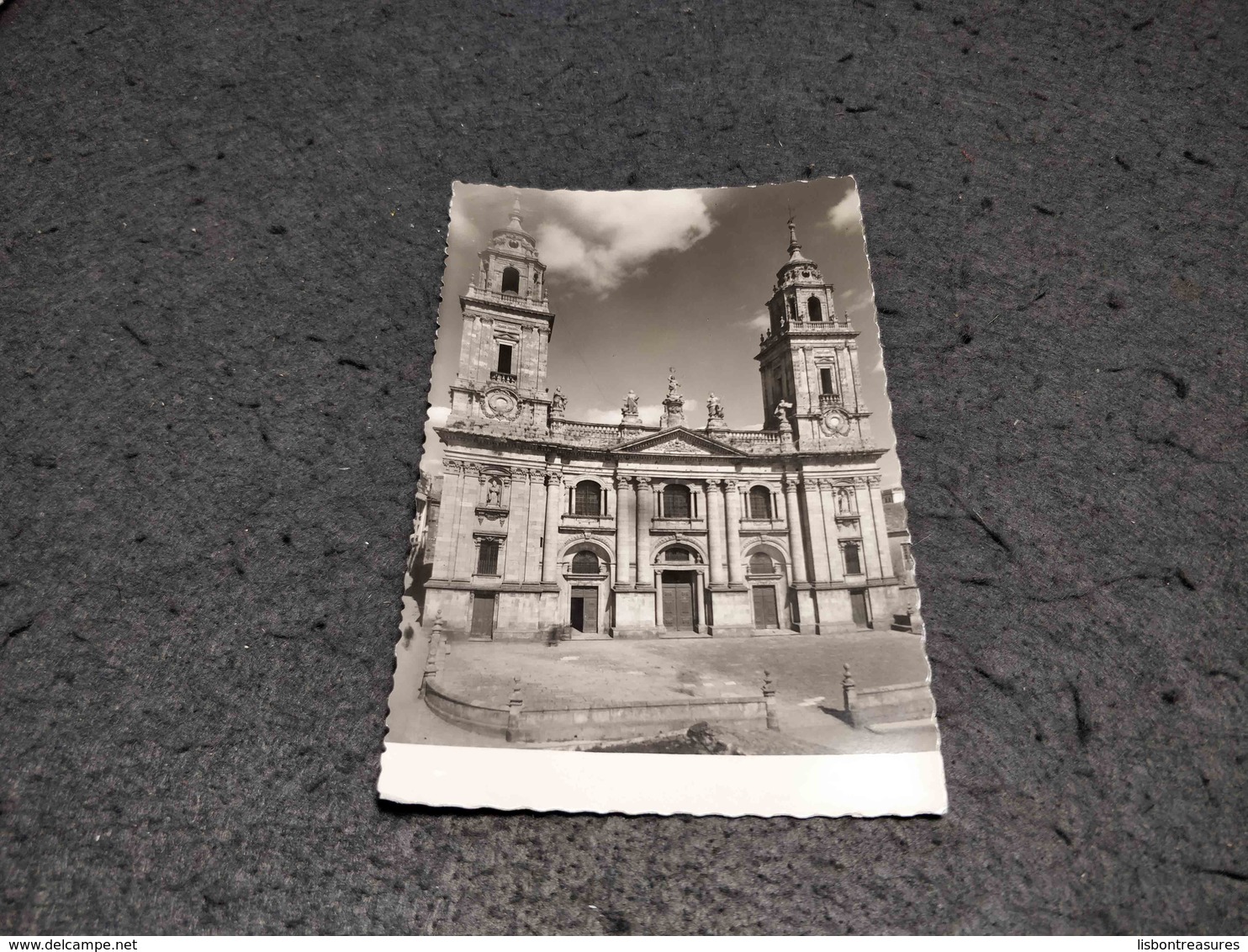 ANTIQUE PHOTO POSTCARD SPAIN LUGO - CATEDRAL FACHADA PRINCIPAL USED NOT CIRCULATED - Lugo