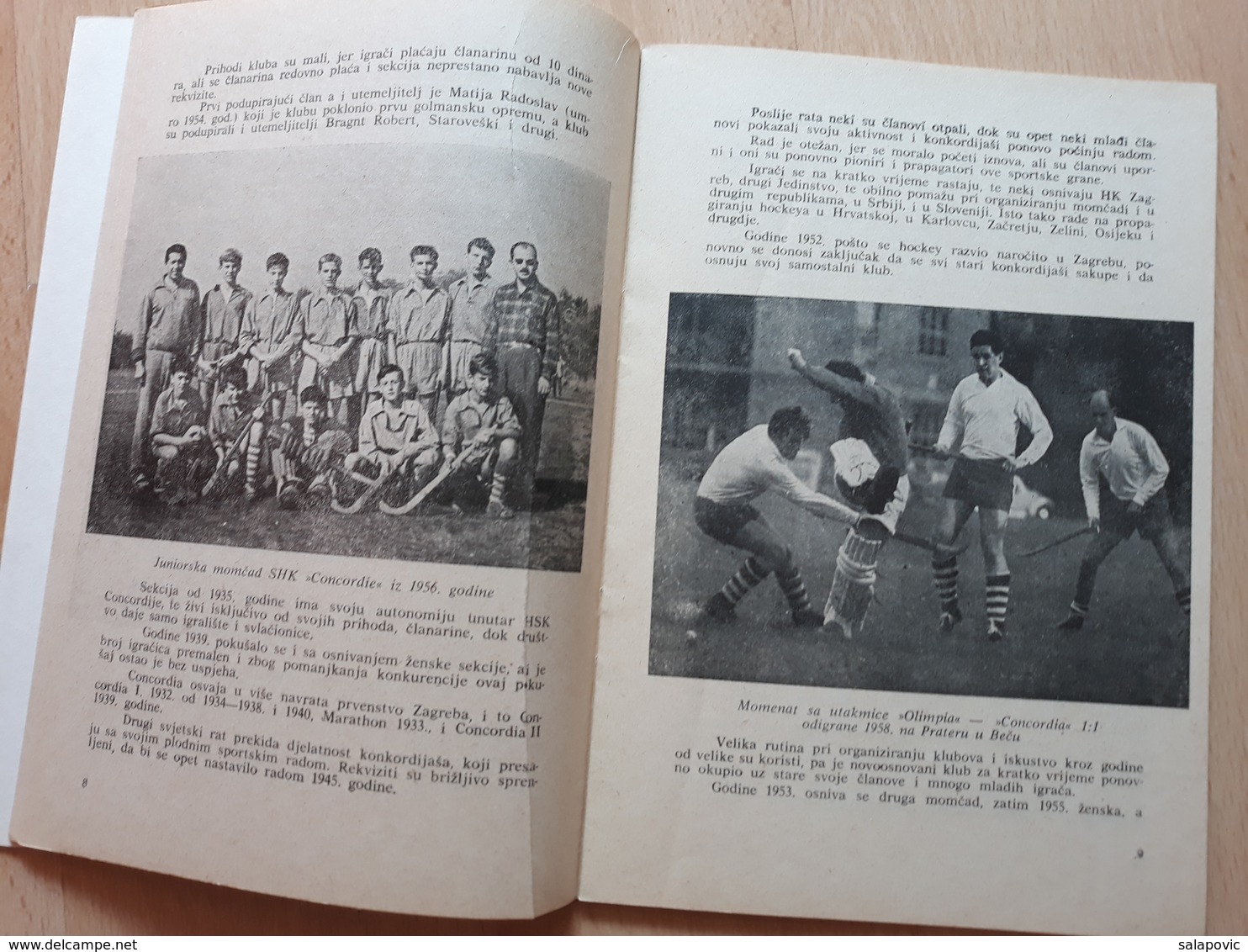 30 GODIŠNJICA SHK CONCORDIA 1932 - 1962, FOOTBALL CLUB - Books