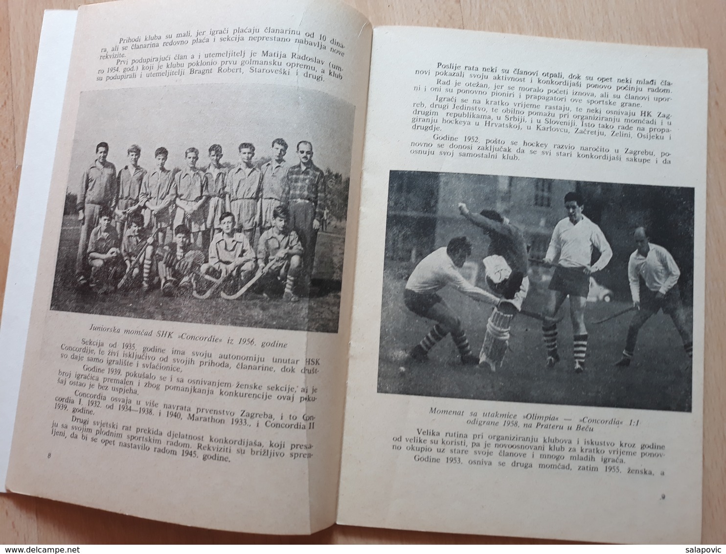 30 GODIŠNJICA SHK CONCORDIA 1932 - 1962, FOOTBALL CLUB - Libros