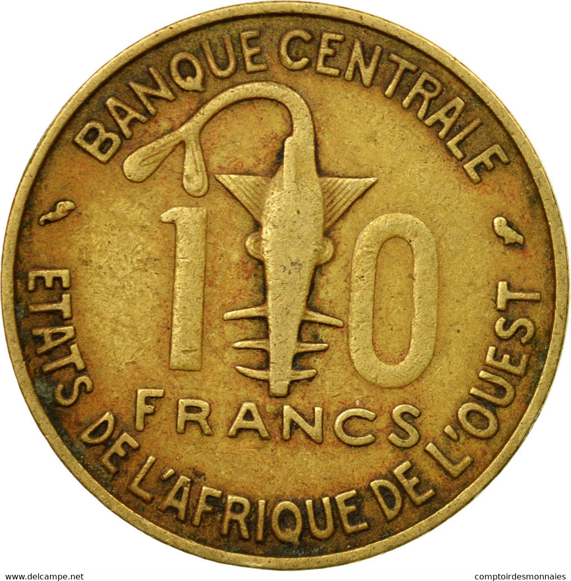 Monnaie, West African States, 10 Francs, 1964, Paris, TB+, Aluminum-Bronze, KM:1 - Ivory Coast