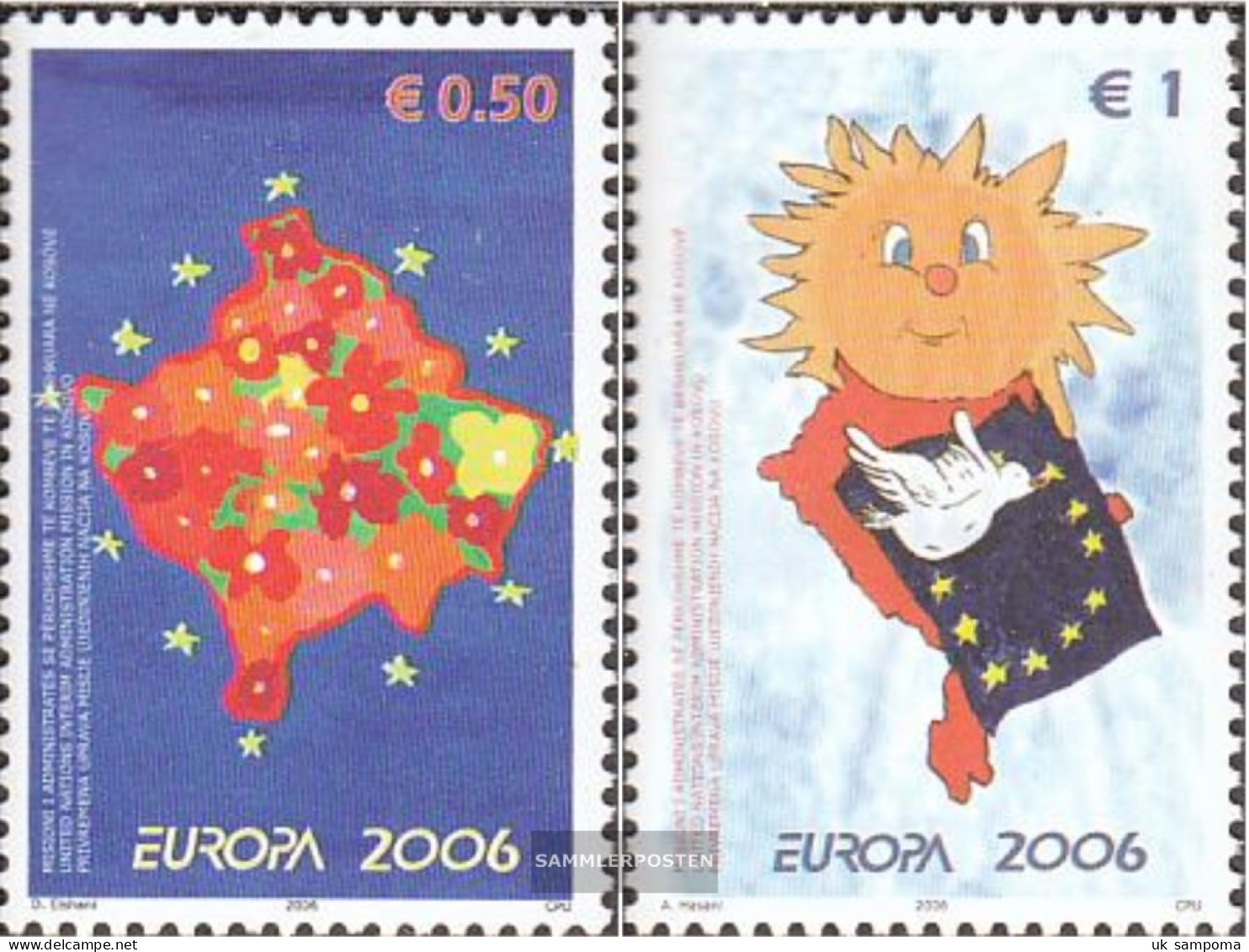 Kosovo 43-44 (complete Issue) Unmounted Mint / Never Hinged 2006 Europe: Integration - Nuovi