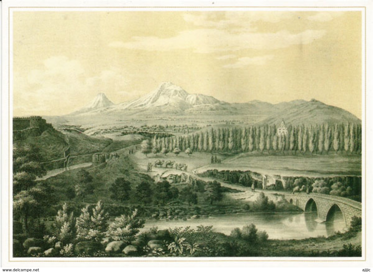 Sortie De La Ville De Yerevan,  Vue Ancienne, Belle Carte , Format 20 X 14,5 Cm., Neuve,non Circulée - Azerbaiyan