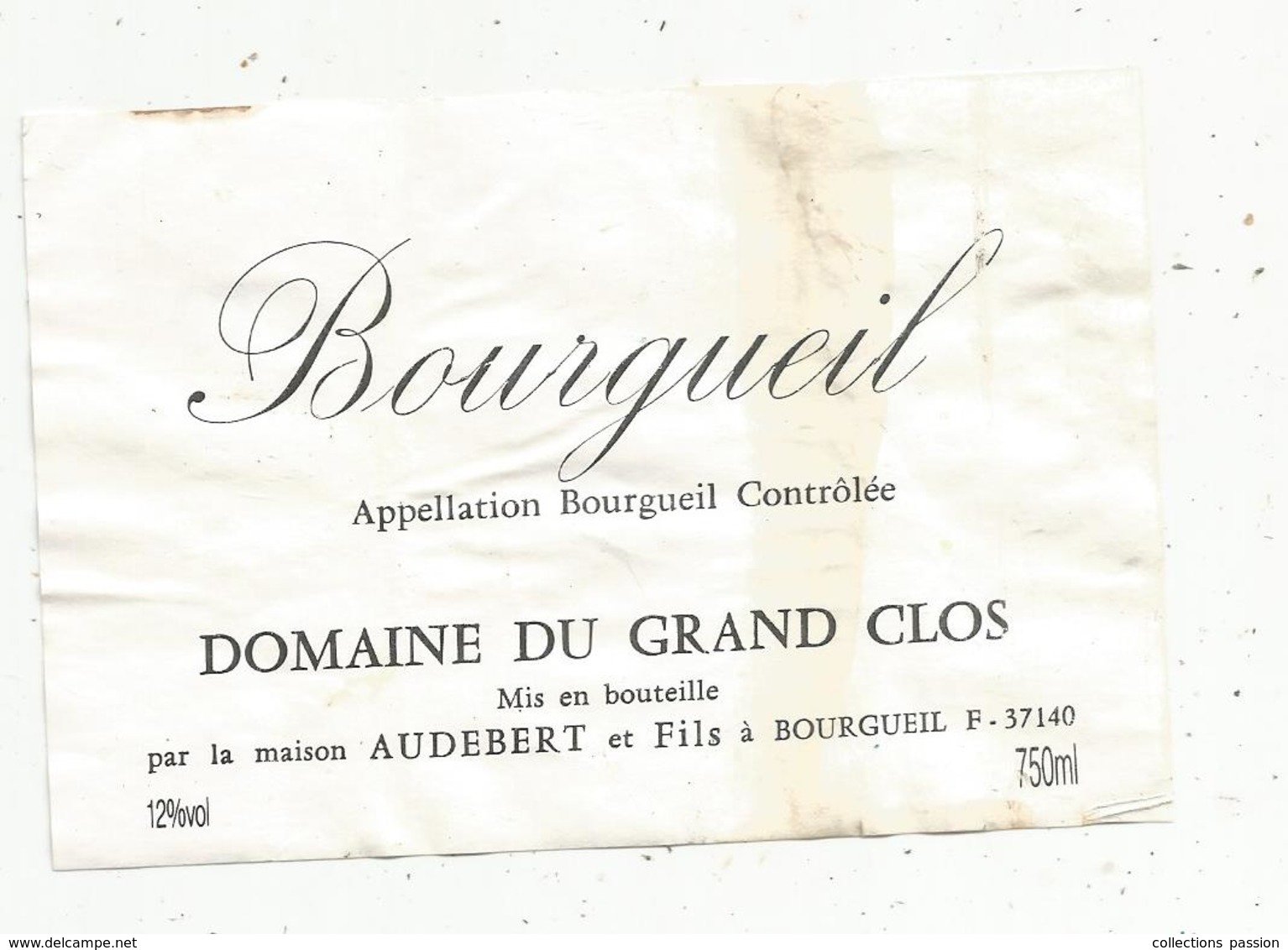 étiquette De Vin   , BOURGUEIL , La Maison Audebert & Fils - Rode Wijn