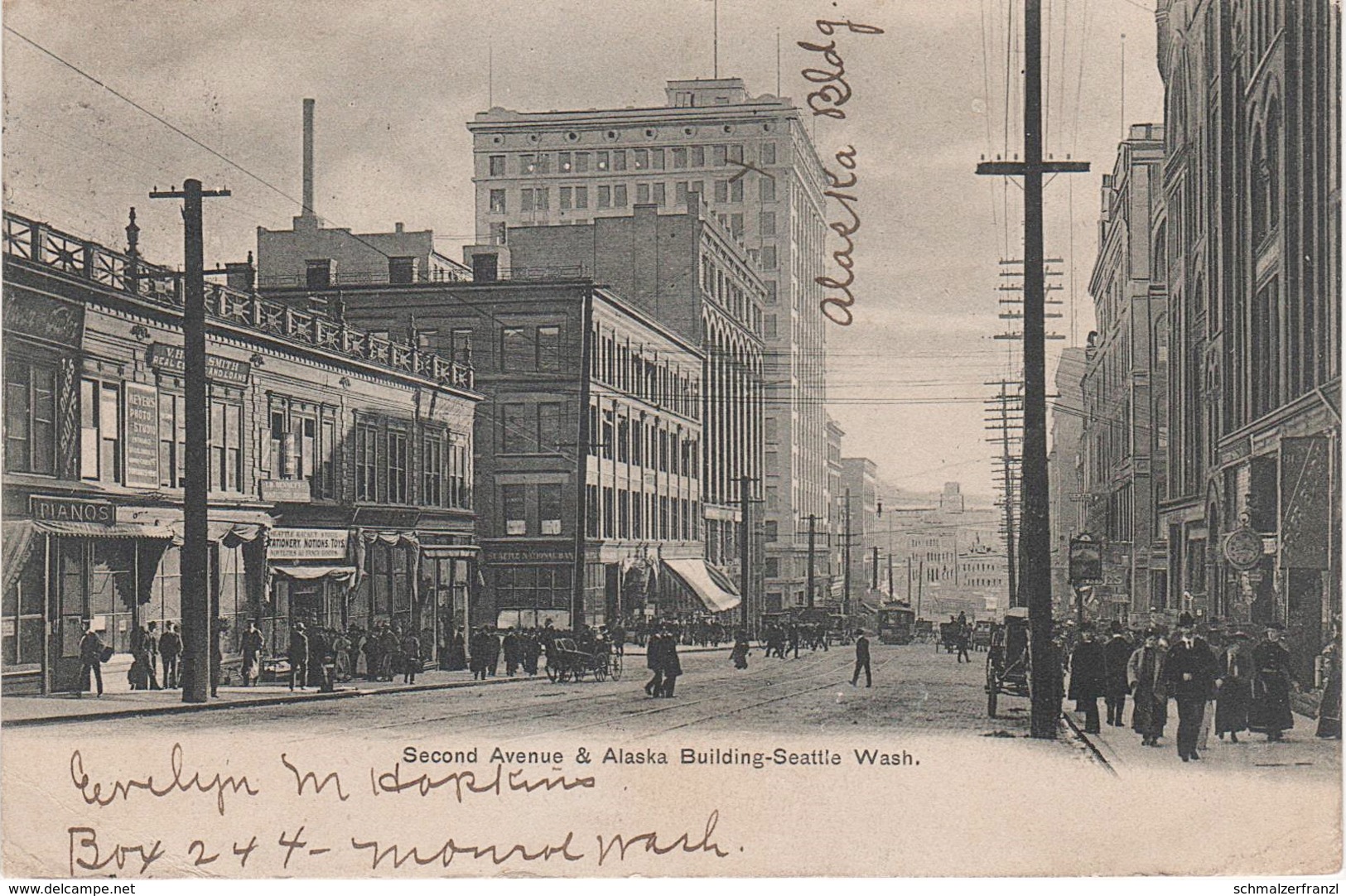 AK Seattle Second 2nd Avenue Alaska Buildíng Tramway Tram A Columbia Marion Cherry Street St Washington WA United States - Seattle