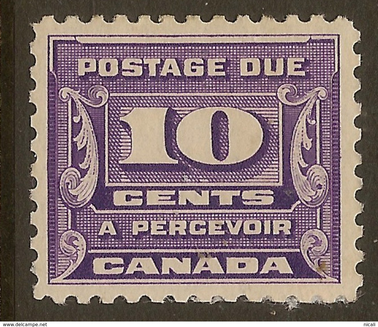 CANADA 1933 10c Postage Due SG D17 HM #IM157 - Postage Due