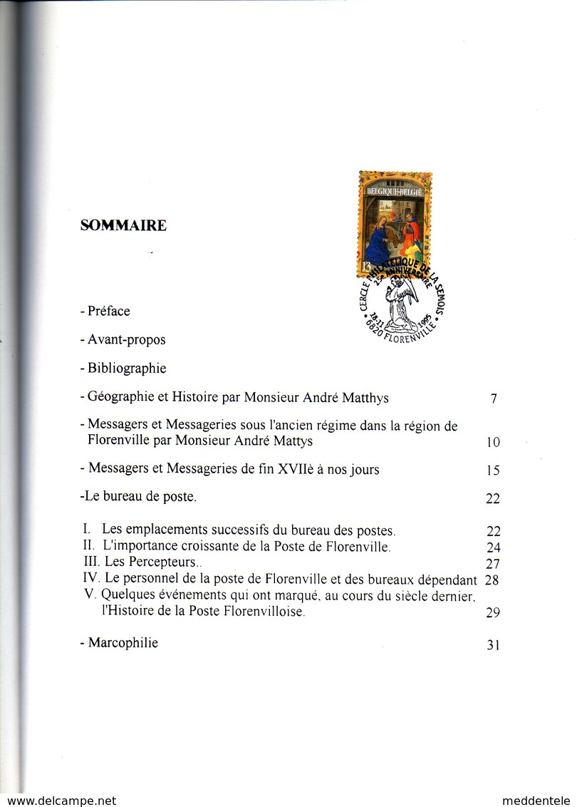 Les Messageries Et Histoire Postale De La Région De Florenville Par C. PONCIN 102pages - Philatélie Et Histoire Postale