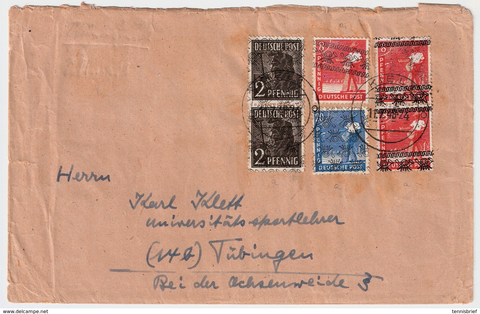 1948, Portogerechter Brief, Aufdruck-Abarten! ,   #a1005 - Cartas & Documentos