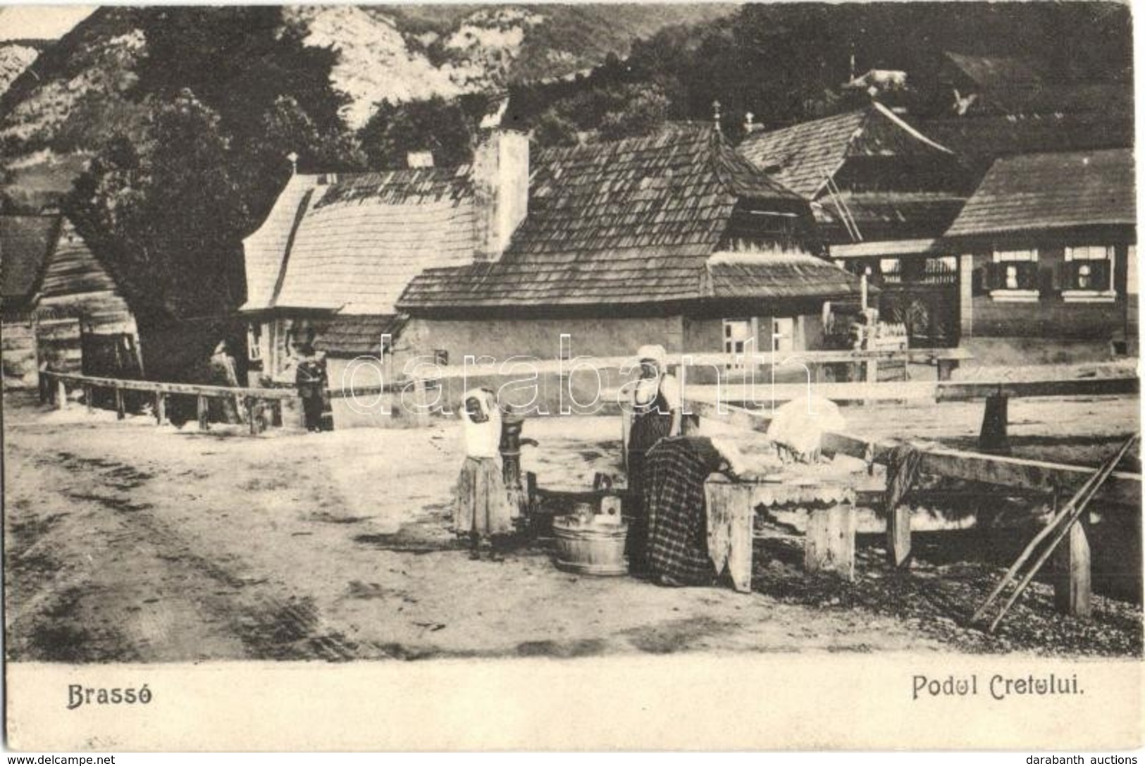 T2 Brassó, Kronstadt, Brasov; Híd, Mosóasszonyok / Podul Cretului / Bridge With Washerwomen - Ohne Zuordnung