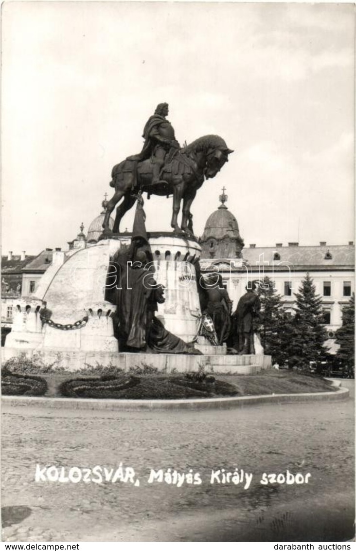 * T1/T2 Kolozsvár, Cluj; Mátáys Király Szobor / Statue '1940 Kolozsvár Visszatért' So. Stpl, Photo - Ohne Zuordnung