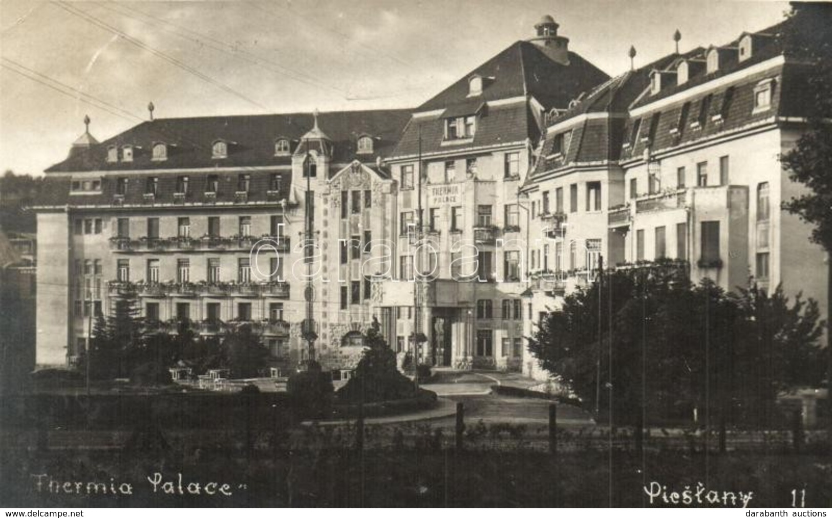 T2/T3 Pöstyén, Pistyan, Piestany; Thermia Palace / Thermia Fürdő Szálloda / Spa Hotel (ragasztónyom / Glue Marks) - Ohne Zuordnung