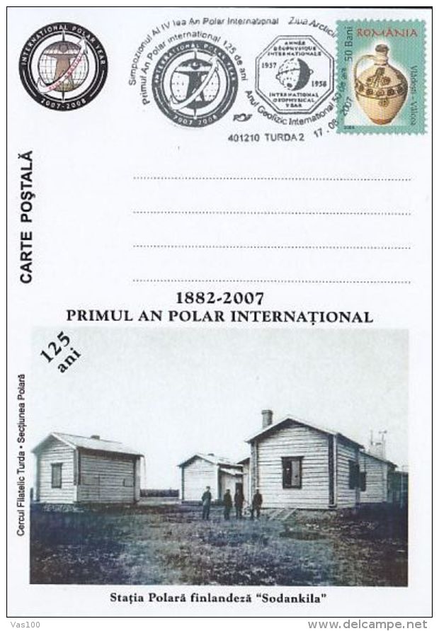 INTERNATIONAL POLAR YEAR, SODANKILA ARCTIC STATION, SPECIAL POSTCARD, 2007, ROMANIA - Année Polaire Internationale