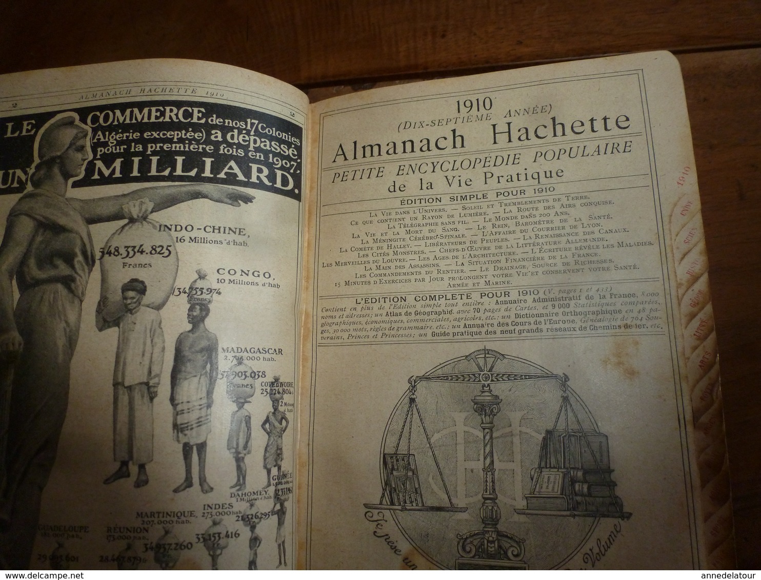 1910 Comment la barbe et les cheveux changent l'homme;etc---> ALMANACH HACHETTE  (Petite Encyclopédie Populaire)