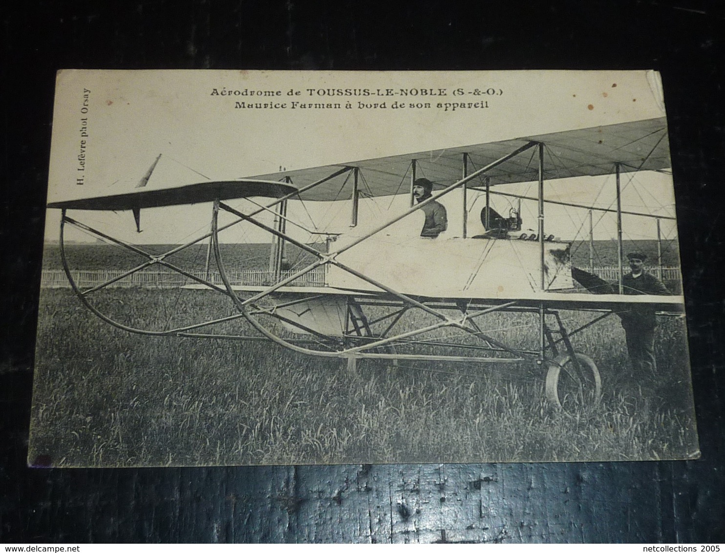 AERODROME DE TOUSSUS-LE-NOBLE - MAURICE FARMAN à BORD DE SON APPAREIL - 78 YVELINES (AC) - Toussus Le Noble